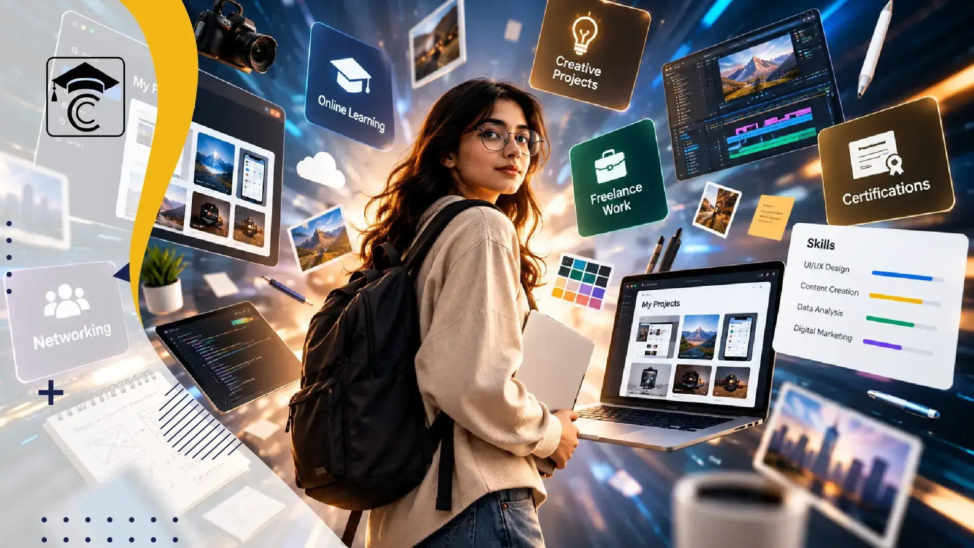 How Online Degree Students Can Build a Portfolio Without Full Time Campus Access